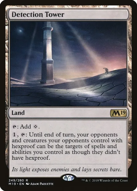 Detection Tower, Magic card M19 249 — Core Set 2019 set