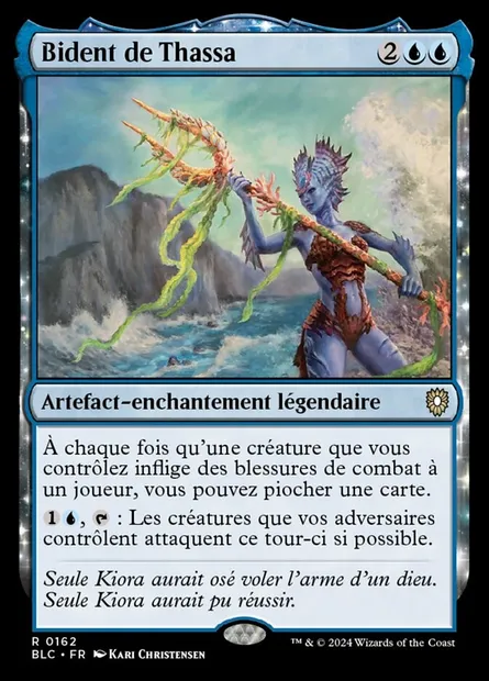 Bident de Thassa, carte Magic BLC 162 — extension Bloomburrow Commander