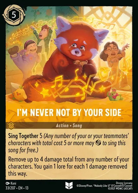 I'm Never Not by Your Side, Disney Lorcana card CH13-033 — Attack of the Vine! set