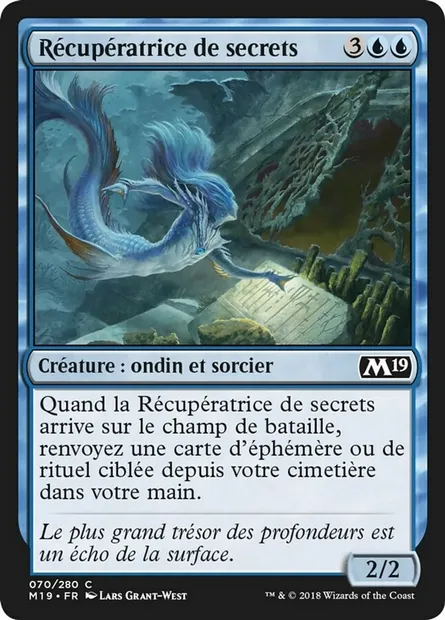 Récupératrice de secrets, carte Magic M19 70 — extension Core Set 2019