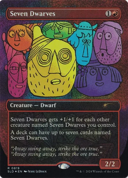 Sept nains, carte Magic SLD 819 — extension Secret Lair Drop