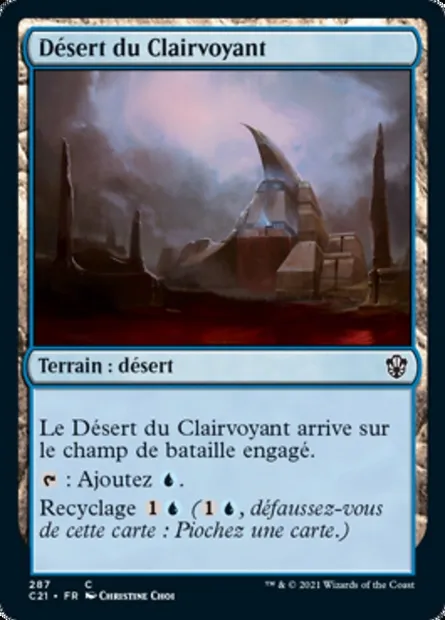 Désert du Clairvoyant, carte Magic C21 287 — extension Commander 2021