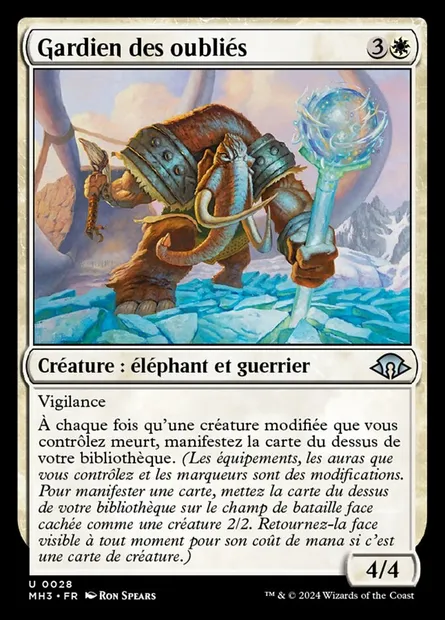 Gardien des oubliés, carte Magic MH3 28 — extension Modern Horizons 3