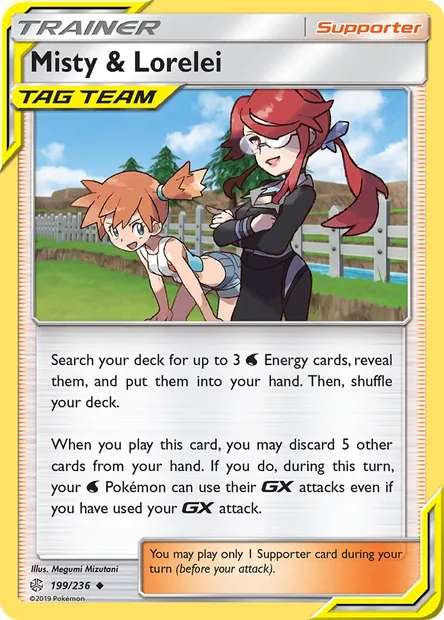 Misty & Lorelei, Pokémon card CEC 199 — Cosmic Eclipse set