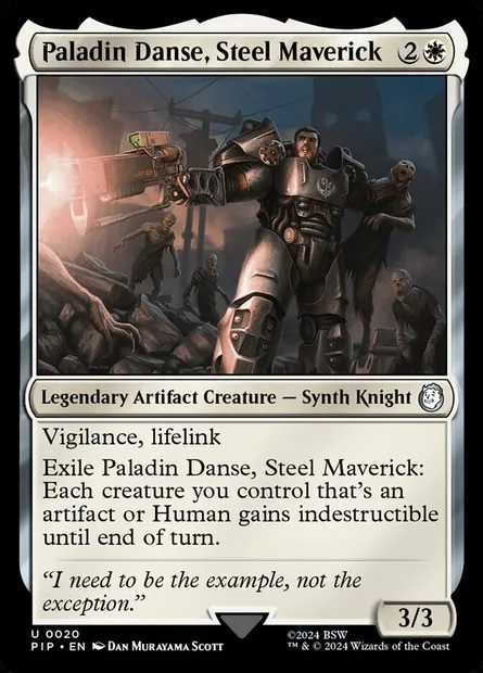 Paladin Danse, Steel Maverick, Magic card PIP 20 — Fallout set