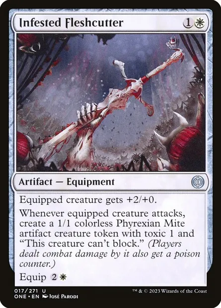 Infested Fleshcutter, Magic card ONE 17 — Phyrexia: All Will Be One set
