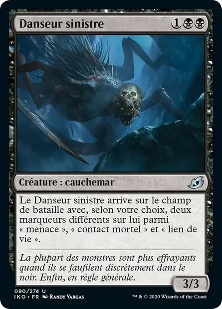 Danseur sinistre, carte Magic IKO 90 — extension Ikoria: Lair of Behemoths