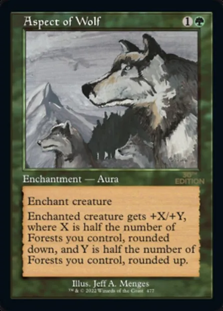 Aspect of Wolf, Magic card 30A 477 — 30th Anniversary Edition set