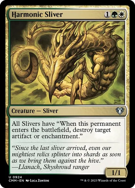 Harmonic Sliver, Magic card CMM 924 — Commander Masters set