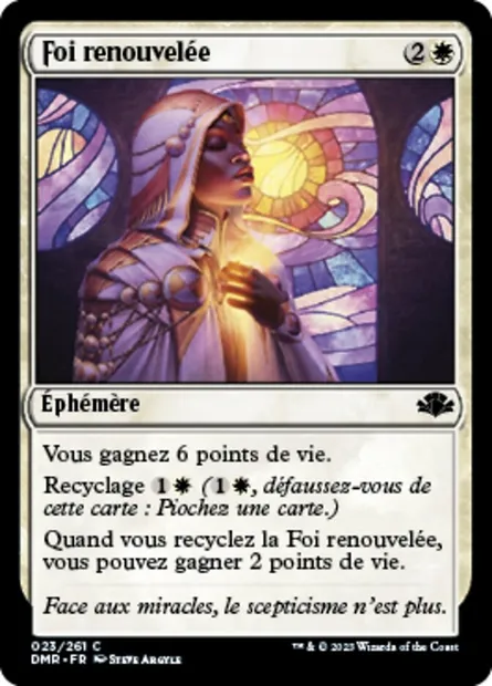Foi renouvelée, carte Magic DMR 23 — extension Dominaria Remastered