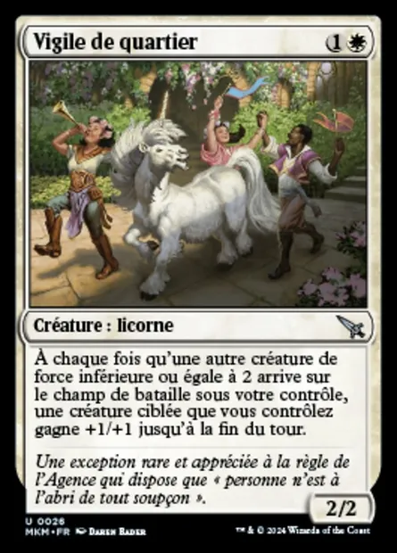 Vigile de quartier, carte Magic MKM 26 — extension Murders at Karlov Manor
