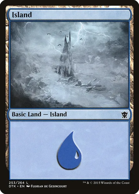 Island, Magic card DTK 253 — Dragons of Tarkir set