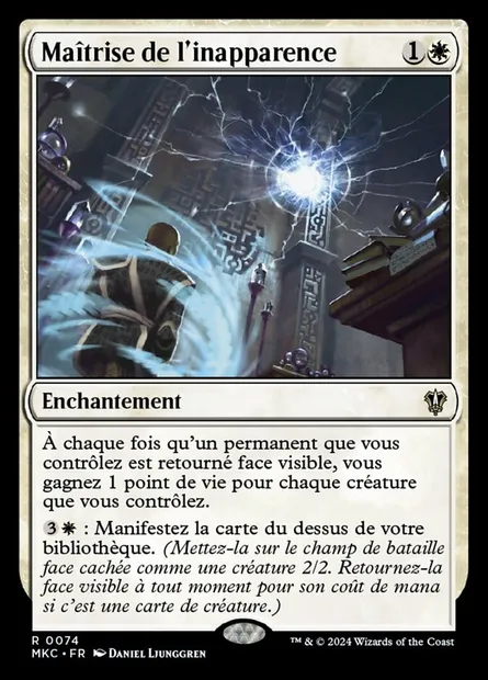 Maîtrise de l'inapparence, carte Magic MKC 74 — extension Murders at Karlov Manor Commander