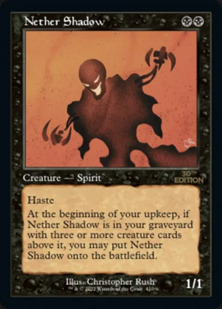Nether Shadow, Magic card 30A 410 — 30th Anniversary Edition set