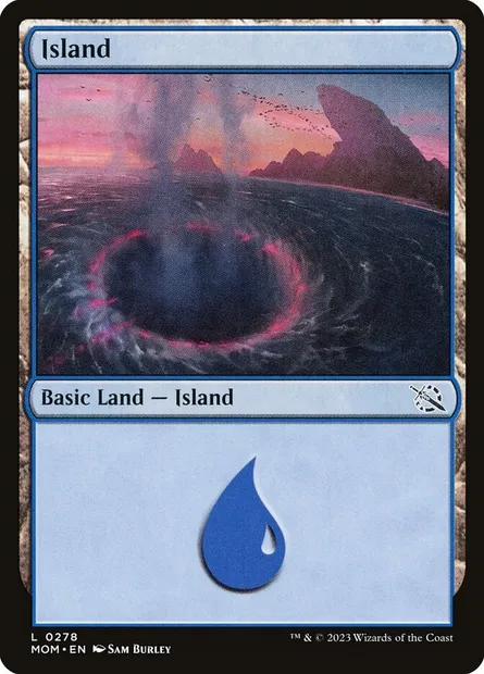 Island, Magic card MOM 278 — March of the Machine set