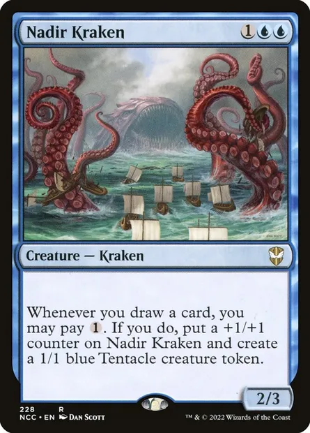 Nadir Kraken, Magic card NCC 228 — New Capenna Commander set