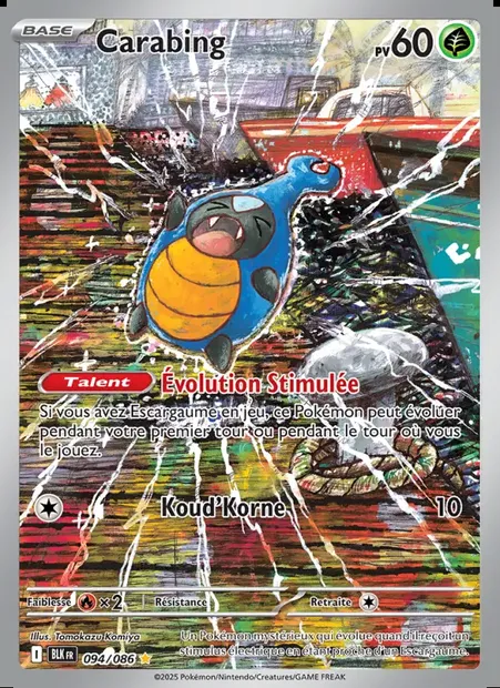 Carabing, carte Pokémon BLK 094 — extension Foudre Noire