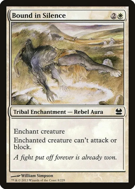 Bound in Silence, Magic card MMA 8 — Modern Masters set