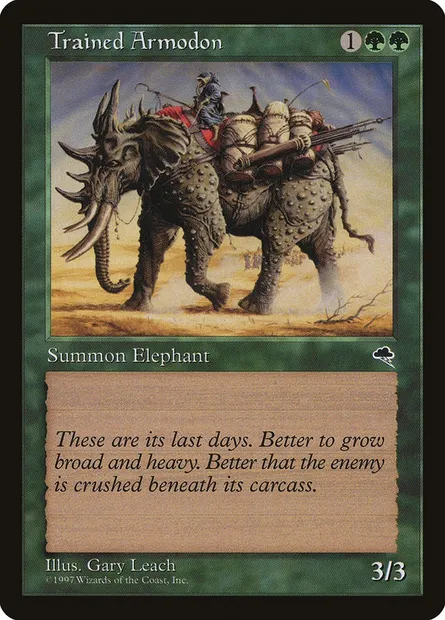 Armodon dressé, carte Magic TMP 260 — extension Tempête