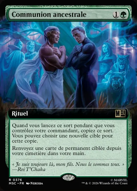 Communion ancestrale, carte Magic MSC 376 — extension Marvel Super Heroes Commander