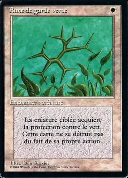 Green Ward, Magic card FBB 20 — Foreign Black Border set