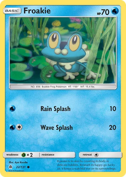 Froakie, Pokémon card FLI 22 — Forbidden Light set