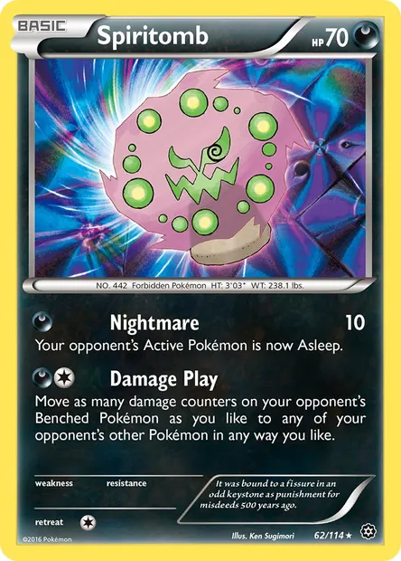 Spiritomb, Pokémon card STS 62 — Steam Siege set