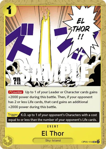 El Thor, One Piece card OP05-114 — AWAKENING OF THE NEW ERA set