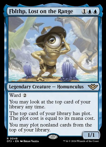 Fblthp, Lost on the Range, Magic card OTJ 48 — Outlaws of Thunder Junction set