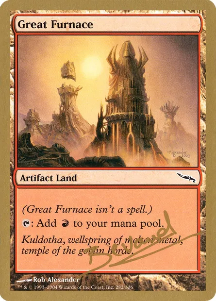 Grand Fourneau, carte Magic WC04 mb282 — extension World Championship Decks 2004