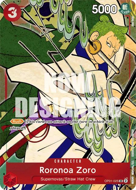 Roronoa Zoro, One Piece card OP01-025 — ROMANCE DAWN set