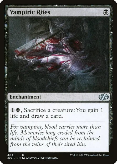 Vampiric Rites, Magic card J22 484 — Jumpstart 2022 set