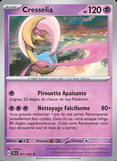 Cresselia, carte Pokémon SFA 021 — extension Fable Nébuleuse