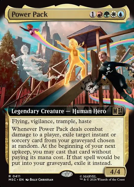 Power Pack, Magic card MSC 411 — Marvel Super Heroes Commander set