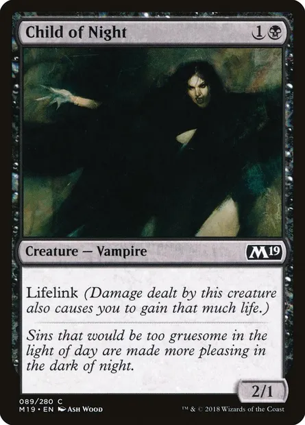 Child of Night, Magic card M19 89 — Core Set 2019 set