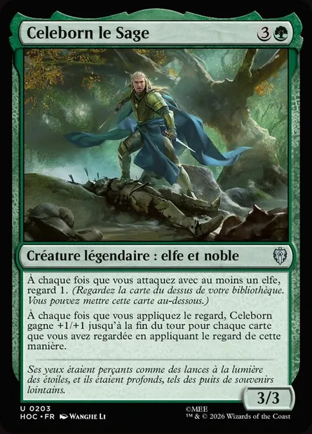 Celeborn le Sage, carte Magic HOC 203 — extension The Hobbit Eternal