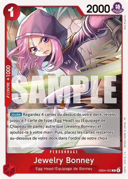 Jewelry Bonney, carte One Piece EB04-002 — extension EGGHEAD CRISIS