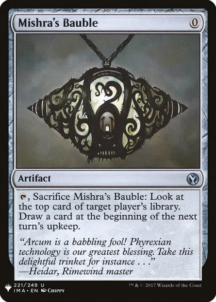 Mishra's Bauble, Magic card PLST IMA-221 — The List set