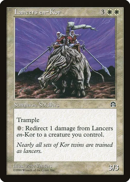 Lanciers en-Kor, carte Magic STH 8 — extension Forteresse