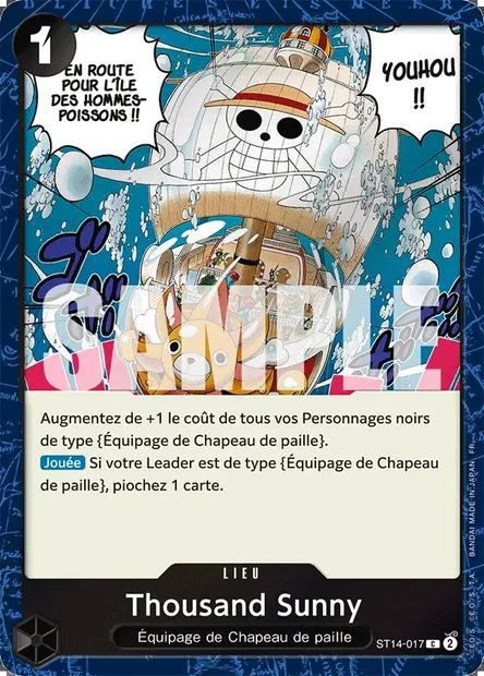 Thousand Sunny, carte One Piece ST14-017 — extension 3D2Y