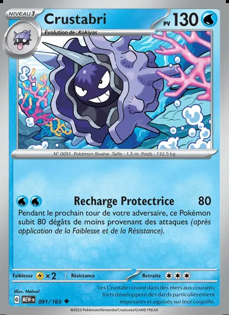 Crustabri, carte Pokémon MEW 091 — extension 151