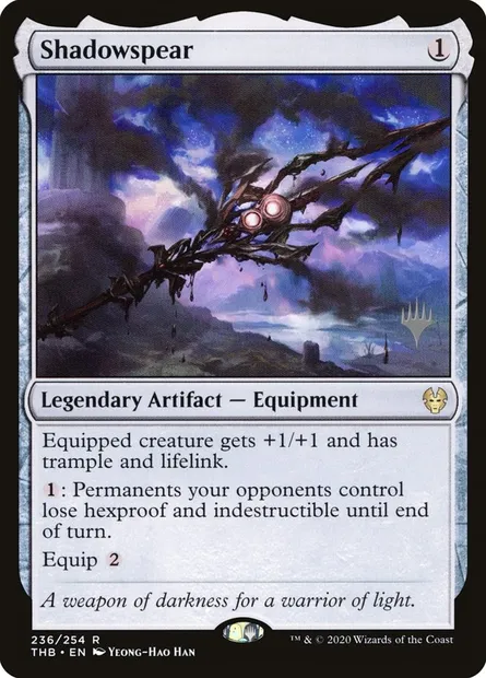 Shadowspear, Magic card PTHB 236p — Theros Beyond Death Promos set