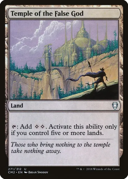 Temple de la fausse divinité, carte Magic CM2 271 — extension Commander Anthology Volume II