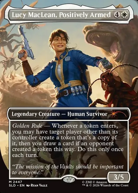 Lucy MacLean, Positively Armed, carte Magic SLD 2447 — extension Secret Lair Drop