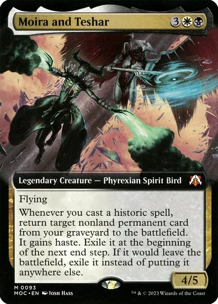 Moira and Teshar, Magic card MOC 93 — March of the Machine Commander set