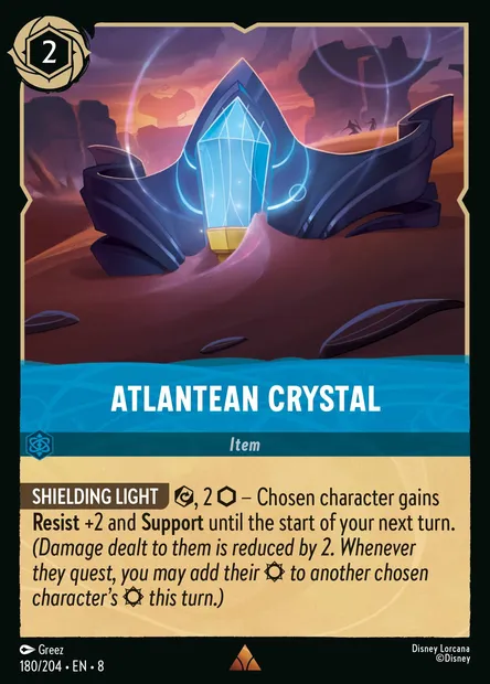 Atlantean Crystal, Disney Lorcana card CH8-180 — The Reign of Jafar set