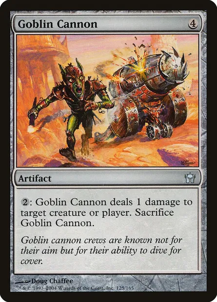 Goblin Cannon, Magic card 5DN 125 — Fifth Dawn set