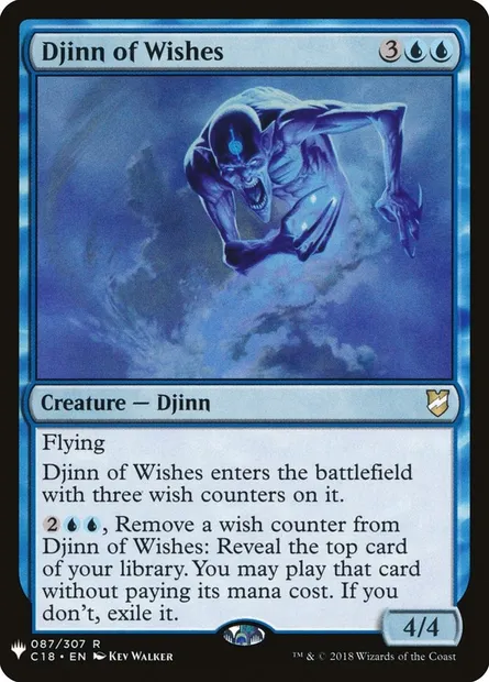 Djinn aux souhaits, carte Magic PLST C18-87 — extension The List