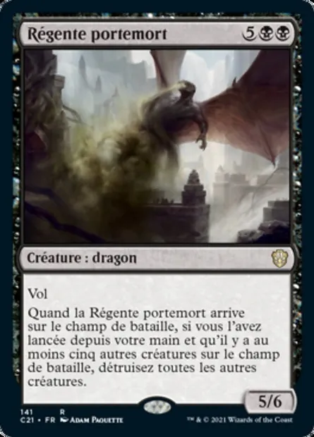 Régente portemort, carte Magic C21 141 — extension Commander 2021