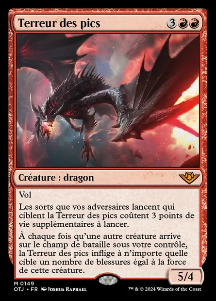 Terreur des pics, carte Magic OTJ 149 — extension Outlaws of Thunder Junction
